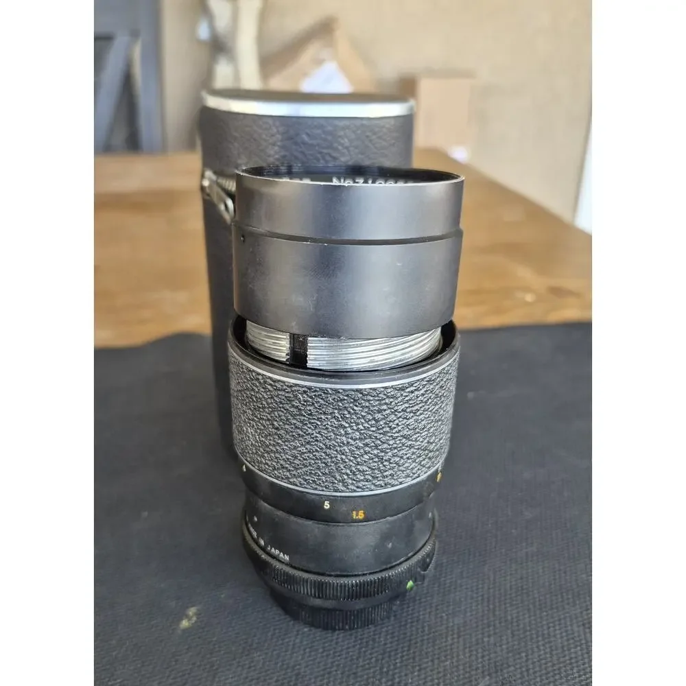 Vintage Hanimar Auto 1:2.8 F=135 mm Camera Lens Japanese W/ Case, For Parts